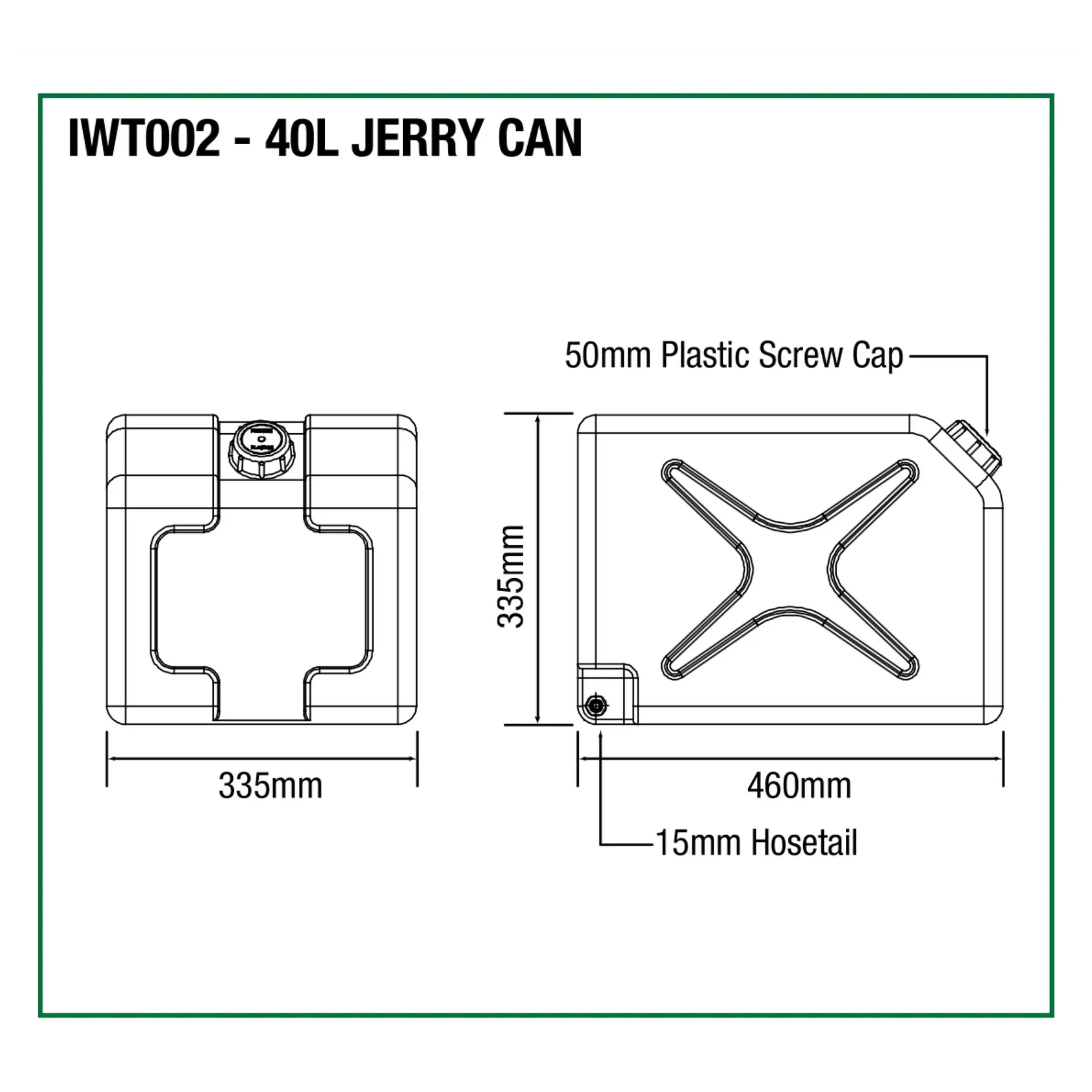 IM Water Tank (40L, Double Jerry Can)
